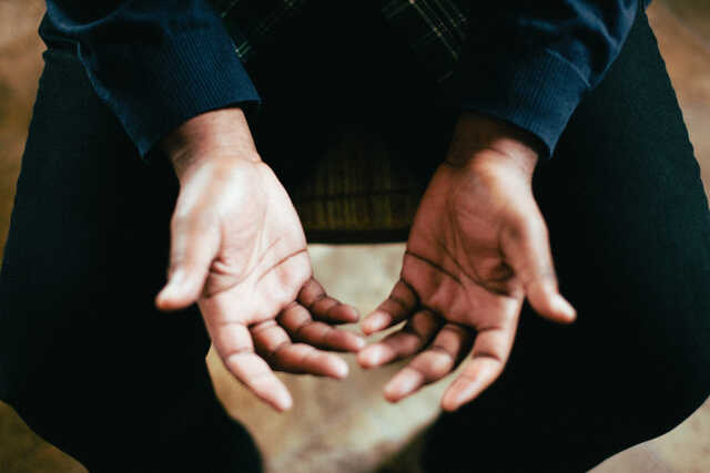 picture of hands held open in prayer